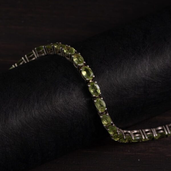 Peridot 925 Silver Tennis Bracelet — Prosperity & Vitality