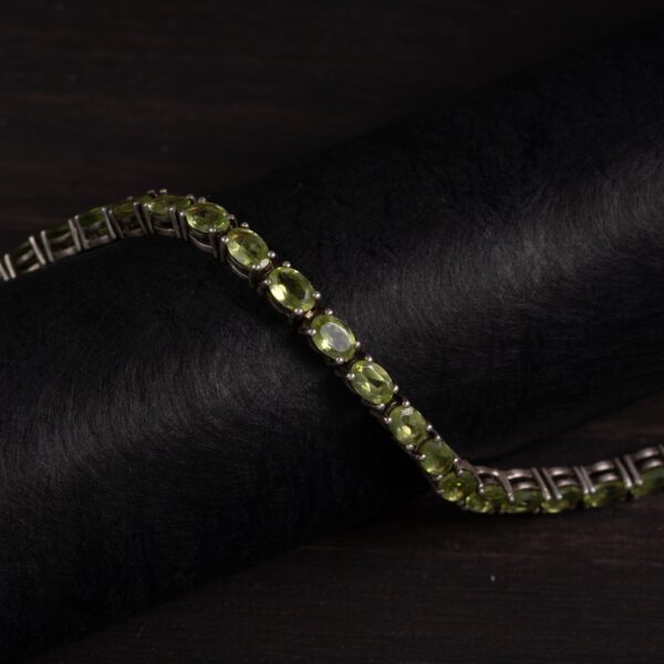 Peridot 925 Silver Tennis Bracelet — Prosperity & Vitality