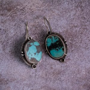 Turquoise Sterling Silver Drop Earrings – Protection & Harmony