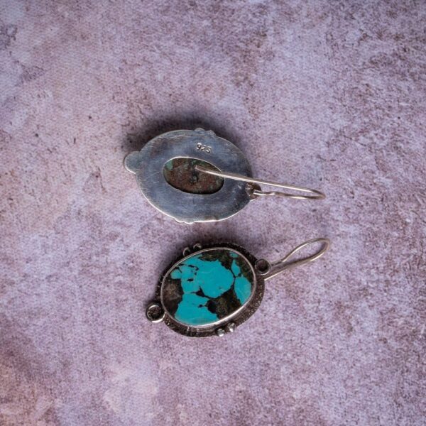 Turquoise Sterling Silver Drop Earrings – Protection & Harmony