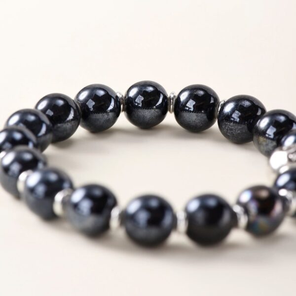 Pearlescent Ceramic Prosperity Bracelet – Wealth & Protection