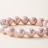 Pearlescent Ceramic Bead Bracelet (Dusky Pink, 10 mm) – Peace & Harmony