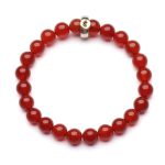 Red Agate Buddhist Guardian Deities Bracelet - Zodiac Bracelet for Luck, Protection - Buddha & Karma