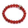 Red Agate Buddhist Guardian Deities Bracelet - Zodiac Bracelet for Luck, Protection - Buddha & Karma