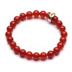 Red Agate Buddhist Guardian Deities Bracelet - Zodiac Bracelet for Luck, Protection - Buddha & Karma