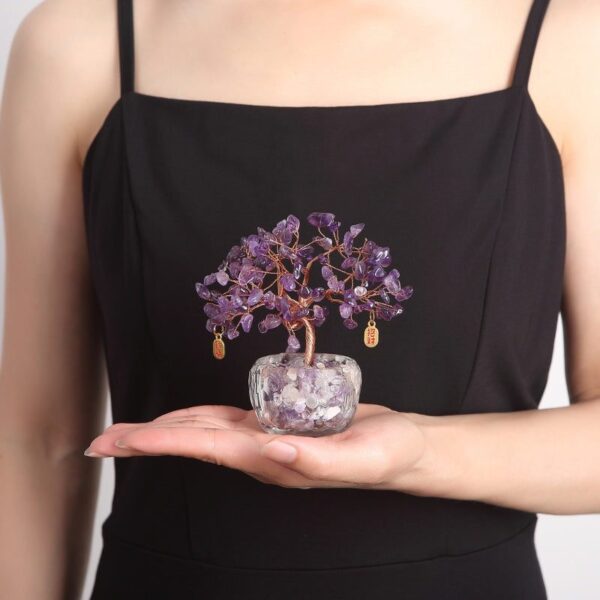Feng Shui Amethyst Crystal Tree - Crystal Tree of Life - Buddha & Karma