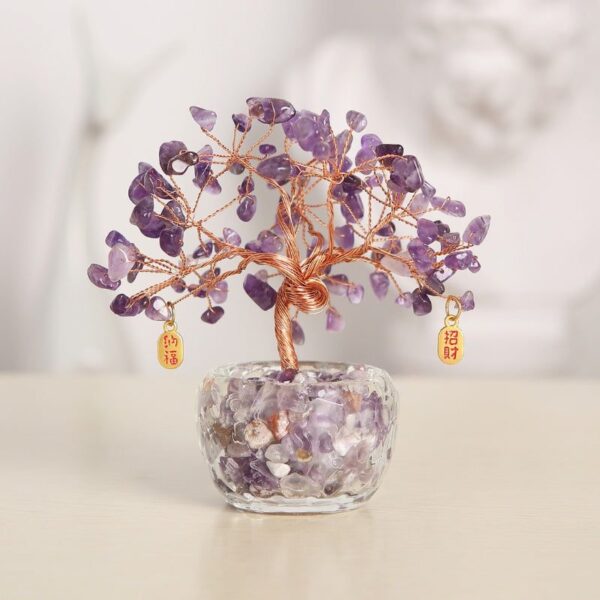 Feng Shui Amethyst Crystal Tree - Crystal Tree of Life - Buddha & Karma