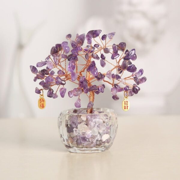 Feng Shui Amethyst Crystal Tree - Crystal Tree of Life - Buddha & Karma