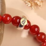 Red Agate Buddhist Guardian Deities Bracelet - Zodiac Bracelet for Luck, Protection - Buddha & Karma