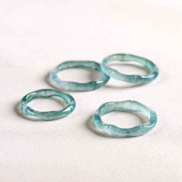 Green Jade Wealth Ring - Buddha & Karma