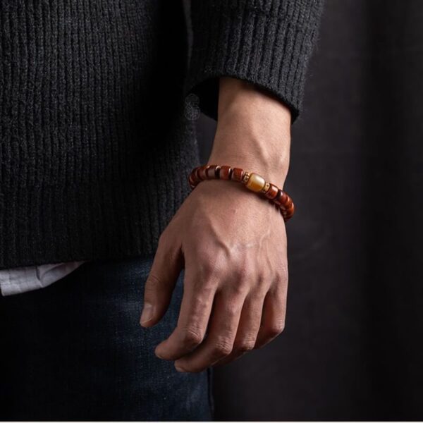 Tibetan Guardian Spirit Natural Yak Bone Bracelet - Buddha & Karma