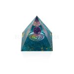 Amethyst Orgonite Pyramid - Orgone Energy Generator - Buddha & Karma