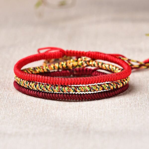 Tibetan Buddhist Knot Lucky Rope Bracelet - Buddha & Karma