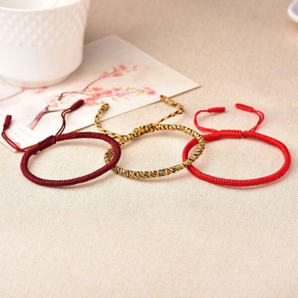 Tibetan Buddhist Knot Lucky Rope Bracelet - Buddha & Karma