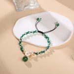 Jade Financial Success Anklet - Buddha & Karma