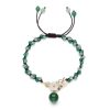 Jade Financial Success Anklet - Buddha & Karma