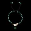 Jade Financial Success Anklet - Buddha & Karma
