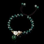 Jade Financial Success Anklet - Buddha & Karma