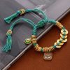 Fortune Coil Red String Bracelet – New Chinese Style, Caishen Coin Charm