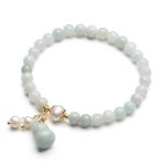 Light Green Jade Wu Lou Amulet Bracelet - Buddha & Karma