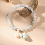 Light Green Jade Wu Lou Amulet Bracelet - Buddha & Karma