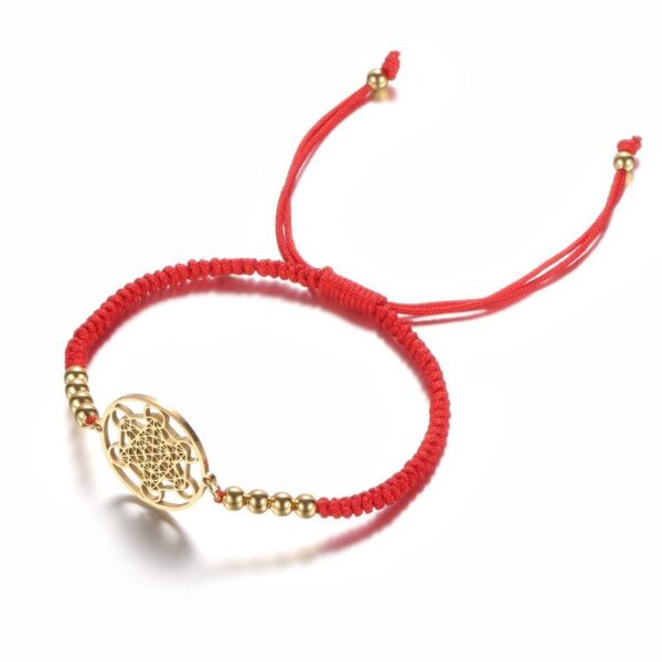 Metatron’s Cube Red String Bracelet | Buddha & Karma