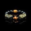 Natural Gold Obsidian Double Pixiu Bracelet - Buddha & Karma