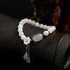 Natural Light Green Jade Bead Bracelet for Luck - Buddha & Karma