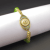 Natural Peridot Style Evil Eye Bracelet - Buddha & Karma