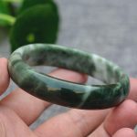 Pure Jade Bangle Bracelet - Healing & Protecting - Buddha & Karma