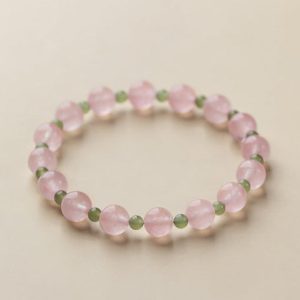Rose Quartz & Green Aventurine Bracelet – Love & Harmony