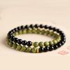 Double-Wrap Green Sandalwood & Black Onyx Bracelet – Balance & Protection