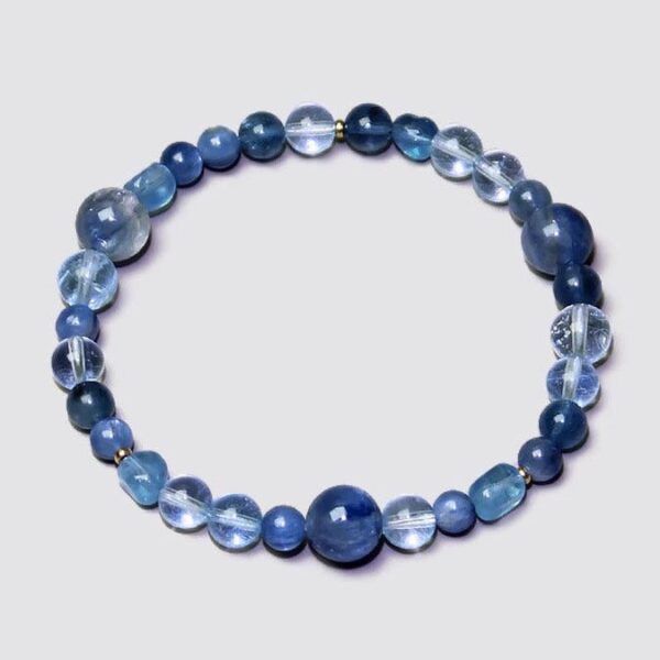 Blue Kyanite & Clear Quartz Bracelet – Clarity & Spiritual Balance