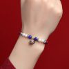 Cinnabar & Pearl Longevity Lock Bracelet – Blessing & Protection