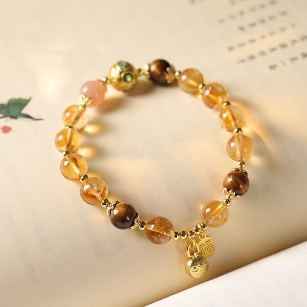 Golden Palace Bracelet – Citrine, Tiger’s Eye & Sunstone Harmony