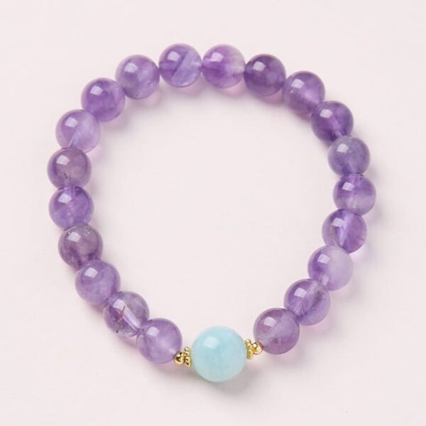 Amethyst & Amazonite Harmony Bracelets – Balance & Tranquility Duo