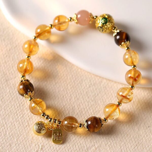 Golden Palace Bracelet – Citrine, Tiger’s Eye & Sunstone Harmony