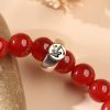 Red Agate Buddhist Guardian Deities Bracelet - Zodiac Bracelet for Luck, Protection - Buddha & Karma