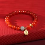 Red Agate Good Fortune Bracelet - Buddha & Karma