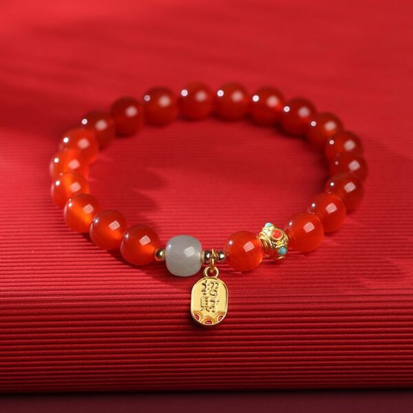 Red Agate Good Fortune Bracelet - Buddha & Karma