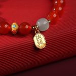 Red Agate Good Fortune Bracelet - Buddha & Karma