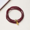 Exclusive: Red Garnet Beads Fu Wealth Bracelet - Buddha & Karma