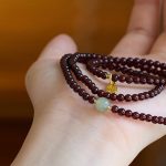 Exclusive: Red Garnet Beads Fu Wealth Bracelet - Buddha & Karma