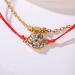 Red String Lucky Clover Bracelet - Buddha & Karma