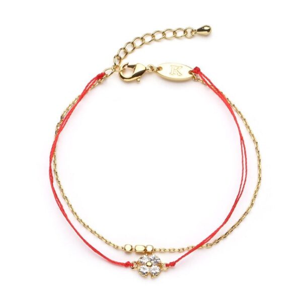 RedStringLuckyCloverBracelet4 Red String Lucky Clover Bracelet - Buddha & Karma