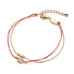 Red String Lucky Clover Bracelet - Buddha & Karma
