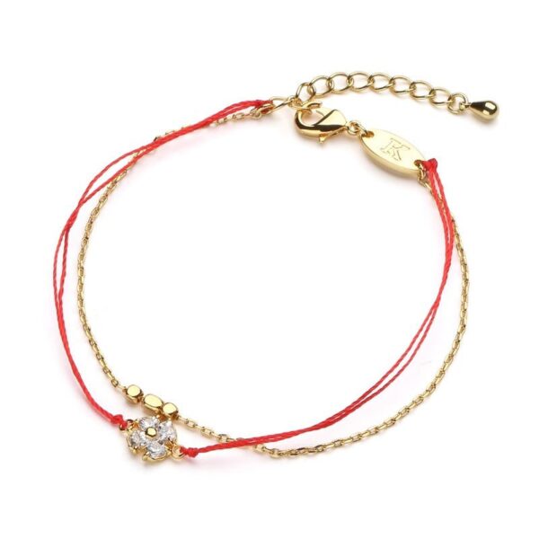 RedStringLuckyCloverBracelet5 Red String Lucky Clover Bracelet - Buddha & Karma
