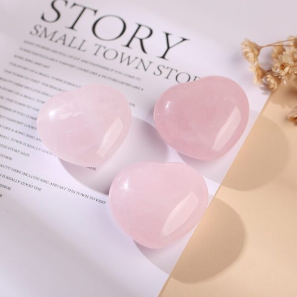 Rose Quartz Heart-Shaped Love Crystals - Love & Romance - Buddha & Karma