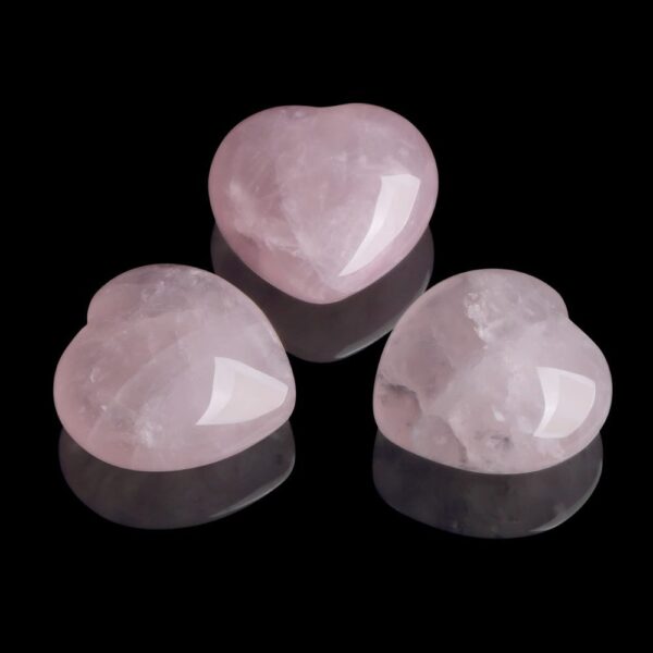 Rose Quartz Heart-Shaped Love Crystals - Love & Romance - Buddha & Karma
