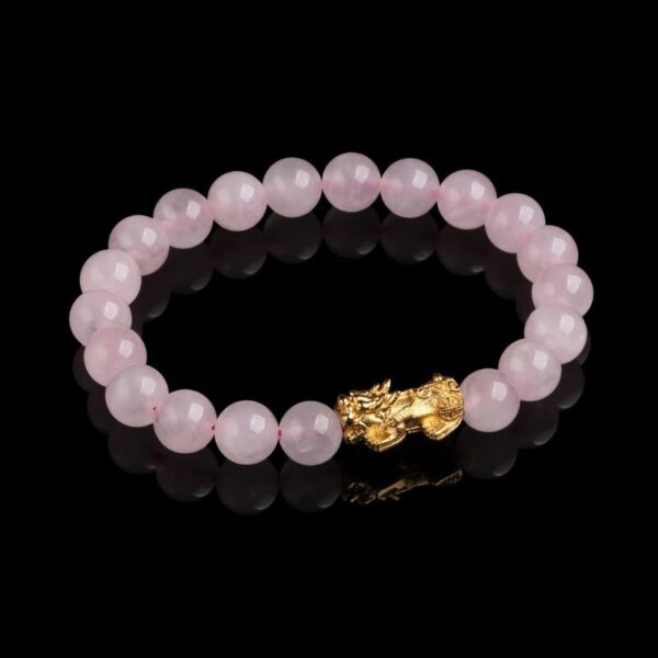 Exclusive: Rose Quartz Pixiu Love & Abundance Bracelet - Buddha & Karma
